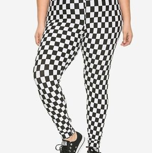 Checked Leggings Hot Topic Size 4